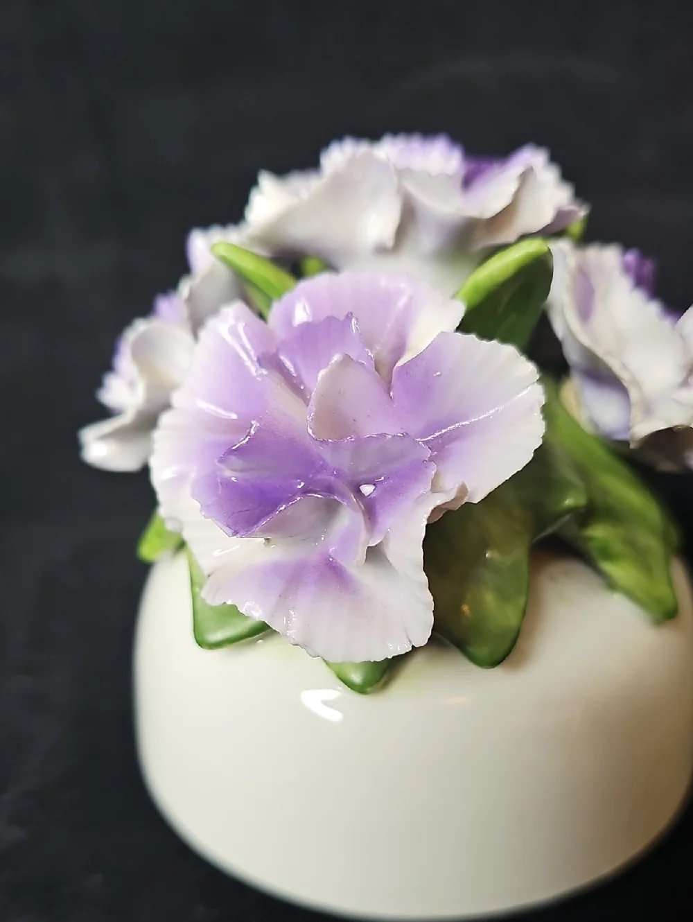 Berman And Anderson Porcelain Floral Music Box